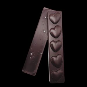 A-100x Valentine's Day dark chocolate with fleur de sel tablet - Gift wrapped (available while stocks last) - 3 to 4 weeks delivery time