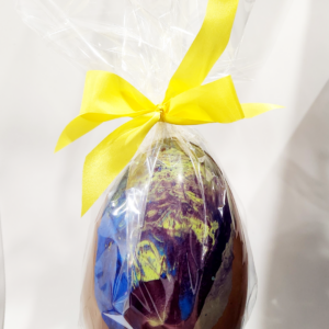 A-1x Giant dark chocolate egg filled with 20 shells, to be wrapped (wrapping and pot included) - available while stocks last - Collection only at the academy (3 to 4 weeks production time)