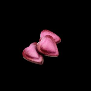 A- 6xAssorted hearts filled with raspberry caramel and dark chocolate-To be packaged (while stocks last)-3 to 4 weeks delivery time-16 bags