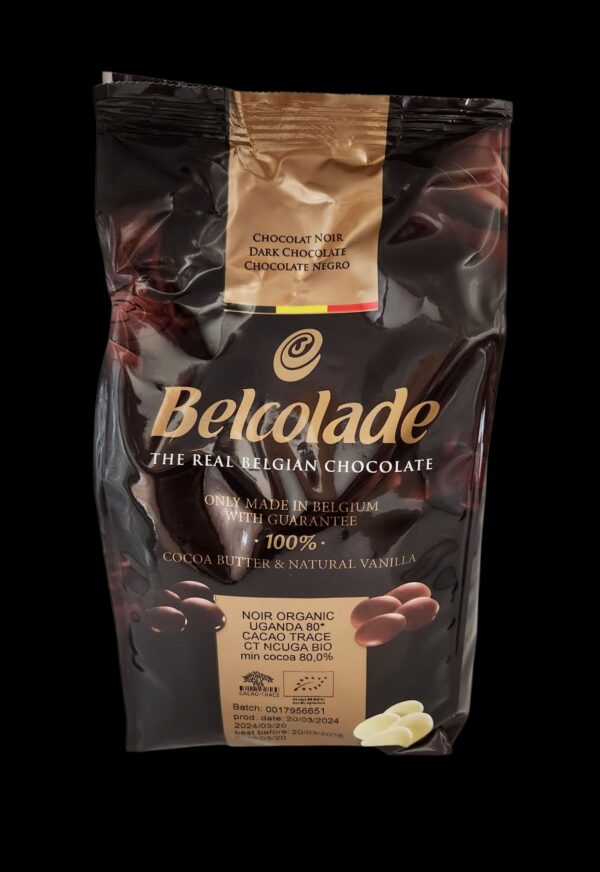 Uganda 80% dark chocolate chips, 1 kg