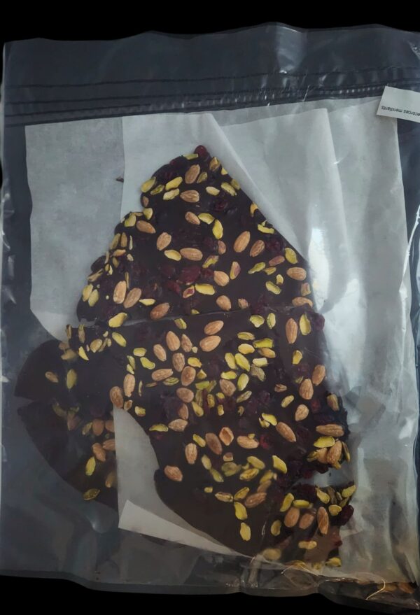 Dark chocolate mendiant bark (packaged in bags) - To be wrapped - 12 boxes